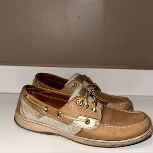 Gold Sperry Top Siders